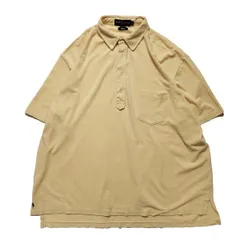 90's ラルフローレン 鹿の子 コットン プルオーバー ボタンダウンシャツ (XL) 黄色 ビッグシャツ 90年代 アメリカ製 旧タグ オールド　アメリカ古着 USED  ビンテージ ヴィンテージ