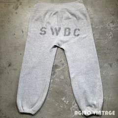 50~60's Unknown スウェットパンツ 杢グレー ステンシル入り アスレチック 平置きW36