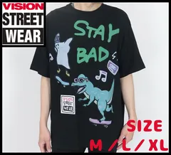 VISION STREET WEAR／ヴィジョンストリートウェア　guernikaコラボVISION半袖Tシャツ　ストリートファッション　スケーターコーデ　ブラック　ホワイト　М　L　XL　ユニセックス　新作入荷　少量入荷　送料無料　4505075