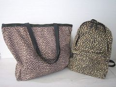 LESPORTSAC トートバッグ VIA DEMIZON リュック  2個セット レオパード ヒョウ柄【中古】MO12063HOR【Shops 匿名配送】