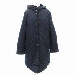 ジュンコシマダパート２ JUNKO SHIMADA part2 キルティング中綿コート ロング 裏ボア 15AR 紺 ネイビー /GVのサムネイル
