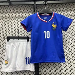 キッズ用 フランス キリアン・エムバペ・ロッタン 10番サッカーセット 上下セット 運動会対応  幼稚園 保育園