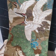アンティーク丸帯 大正ロマン 鳳凰の織り出し 上質 大正浪漫 N8-20 