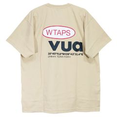 WTAPS ダブルタップス 23SS LABEL/SS/COTTON 231ATDT-STM08S ラベル ショートスリーブ コットン Tシャツ カットソー 半袖 ベージュ