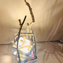 和解　流木アート　インテリア　LED間接照明