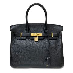 エルメス バーキン30 ブラック トゴ ゴールド金具 □G刻印 2003年製 ハンドバッグ ブランド 【中古】