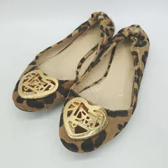 ◇ ⊇ FABIO RUSCONI ファビオ ルスコーニ 豹柄 ポインテッドトゥフラットパンプス サイズ36 ブラウン系 レディース E  【1507280013427】