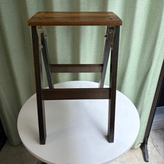 古道具　イス　椅子　脚立　無垢材　古木　古家具　踏み台　木台　折り畳み　アンティーク