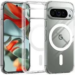 T Tersely Pixel 9 /Pixel 9 Pro ケース 保護ケース スマホカバー スマホケース MagSafe対応 ワイヤレス充電対応 ケース カバー クリア 透明 耐衝撃 マグセーフ対応 マグネット搭載 黄ばみしにくい 滑り止め バンパーカ 1のサムネイル