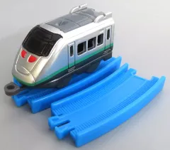 【中古】おもちゃ E3系新幹線つばさ後尾車)+曲線レール2本 「カプセルプラレール 人気者新幹線大集合編」