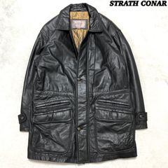 ♠️ STRATHCONAR レザージャケット カーコート 羊革 ネイビー - メルカリ