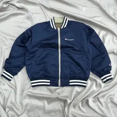 Champion チャンピオン　レディース　リバーシブル　ジャケット　フルジップ　M ネイビー　白　カーキ　茶色