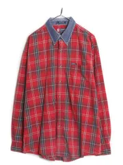 【お得なクーポン配布中!】 90s チャップス ラルフローレン チェック 長袖 ボタンダウン シャツ メンズ XL / 90年代 オールド CHAPS ポロ 長袖シャツ BD 大きいサイズ