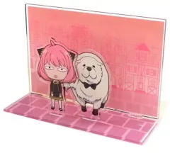 【中古】アクリルスタンド・アクリルパネル アーニャ＆ボンド(背景ピンク) ビッグアクリルスタンド 「SPY×FAMILY×しまむら」