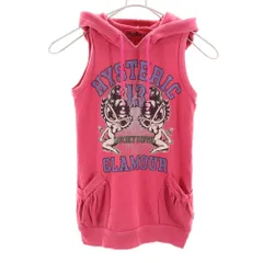 ヒステリック 日本製 ノースリーブ ワンピース 80 ピンク HYSTERIC キッズ 古着 【240406】 メール便可