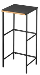 Color:ブラック_PatternName:伸縮 ゴミ箱上ラック 山崎実業(Yamazaki) 伸縮 ゴミ箱上ラック ブラック 約W42.5~76XD42.5XH90cm タワー キッチンラック フック付き 5327