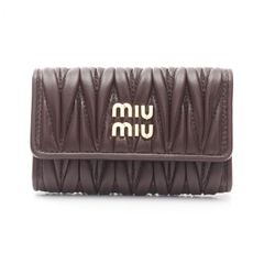 ミュウ ミュウ Miu Miu キーケース マテラッセ 5PG004AFPPF0NBL ブラウン レザー キーケース レディース 新品
