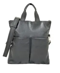 【中古】COACH コーチ　２WAYショルダーバッグ　黒　レザーバッグ　ブラック　ハンドバッグ　ビジネスバッグ　男女兼用