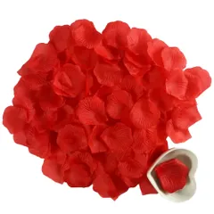 【迅速発送】DEVENTORZ レッド 花びら 3000枚セット シルク バラ 花びら 造花 桜吹雪 バラの花びら プロポーズ 飾り ウエディング プロポーズ/結婚式/誕生日/お祝い/パーティー/誕生日/撮影など用 飾り 小物 (レッド 3000枚)