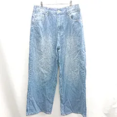 ◇ Θ antiqua アンティカ コットン100%　ウエストゴム ジーンズ サイズM ライトブルー メンズ E  【1410100053971】