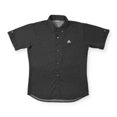 adidas GOLF アディダス ゴルフ ロゴ刺繍 ドット 水玉 BD 半袖シャツ サイズ XO/XXG /メンズ/ブラック