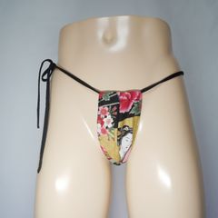 黒猫ふんどし　男性用　カップタイプ　ストリングモデル