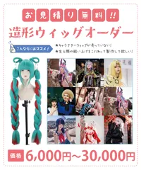 【お取寄せ商品！納期ご相談下さい！】コスプレ耐熱ウィッグ オーダー キャラクター造形ウィッグ お見積り受付中！