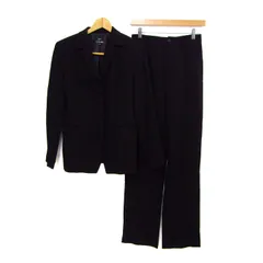 エンスウィート スーツ セットアップ ウール混 ブランド ジャケット パンツ 上下セット 黒 レディース 2サイズ ブラック ensuite 【中古】