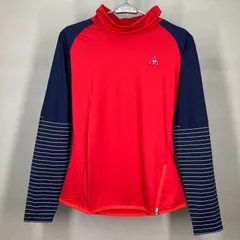 ルコックスポルティフ le coq sportif ゴルフ ハイネックシャツ レディース 赤 レッド L サイズ ナイロン
