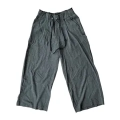 TR11 PASSIONE パシオーネ ダブルウエスト ワイドパンツ ストレッチ スウェット地  ダークグレー  38