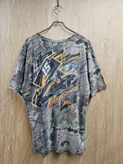 【US古着】World of Outlaws Realtree Pattern T-shirt | ワールド・オブ・アウトロー カーレース プリント リアルツリー柄 カモフラージュ柄 半袖 Tシャツ XL