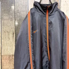 《90年代当時物》ナイキ NIKE 茶☆ナイロンジャケット L 刺繍ロゴ スウォッシュ スウッシュ ワンポイントロゴ 90s 90's 銀タグ ブラウン h