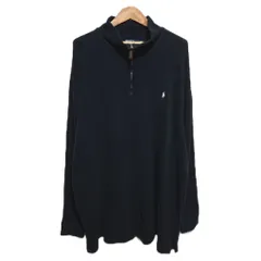 Polo by Ralph Lauren ブラックニット 4XLT ハーフジップ