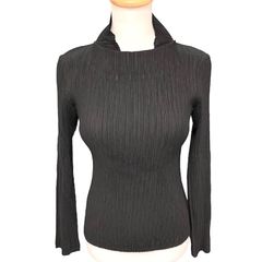 ✨超美品✨ISSEY MIYAKE FETE プリーツハイネックカットソー　ブラック　SIZE2
