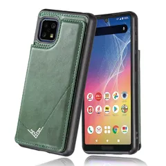 【人気商品】Sense4 lite basic sense5G AQUOS SH-41A SH-53A SHG03 対応 SHARP ケース手帳型 背面型ケース (ダルグリーン) 軽・薄 財布型 スマホバックカバー 【Viesa】背面カバー シャープ アクオス