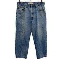 Levi's 550 デニムパンツ W34 ライトブルー ジップアップ リラックスフィット コットン100% ジーンズ 2509-528