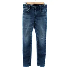 エドウィン EDWIN JERSEYS デニムパンツ ジーンズ スリム ロング丈 ウォッシュ加工 XS 青 ブルー /HO42