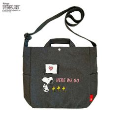 新品 2025新作 スヌーピーバッグ ショルダーバッグ ROOTOTE Vintage PEANUTS MEDIUM 8441 ルートート IP.ミディアム.2way.ピーナッツ-0J リサイクルコットン グレー【SPORTUS】※沖縄発送不可
