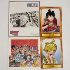 ONE PIECE 麦わらの一味 非売品ミニ色紙 コースター カード セット
