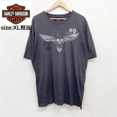 US古着 ハーレー ダビッドソン HARLEY-DAVIDSON Tシャツ 半袖 QUAID TEMECULA ロゴ メンズ XL相当 ビッグサイズ チャコールグレー