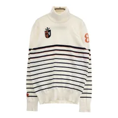 サイズ：4 PEARLY GATES パーリーゲイツ  タートルネック ニットセーター ボーダー柄 ホワイト系 [240101468841] ゴルフウェア メンズ ストスト