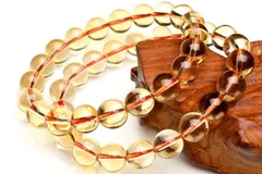 シトリン　15mm　ブレスレット 1個売り パワーストーン 天然石 _B1222-15