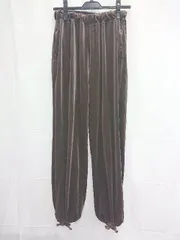 ◇ ⊇ URBAN RESEARCH ITEMS アーバンリサーチアイテムズ ベロア調 テーパードパンツ サイズF ブラウン系 レディース E  【1507160010690】