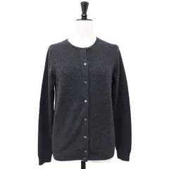 OLD ENGLAND オールド イングランド カーディガン チャコールグレー サイズ:36(S) カシミヤ クルーネック ニット カーディガン / 長袖 ハイゲージ トップス セーター【レディース】のサムネイル