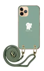 Galaxy S21 5G SC-51B SCG09 ギャラクシーS21 スマホケース スマホショルダー ビションフリーゼ 白い犬 かわいい ワンポイント レザーベルト ストラップ 調節可能 130cm  カラー07