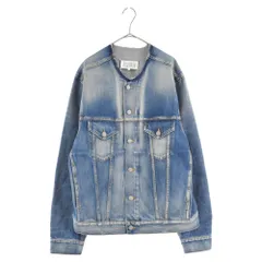 Martin Margiela (マルタンマルジェラ) 21AW ノーカラー デニムジャケット Gジャン インディゴ S50AM0527 S30561のサムネイル