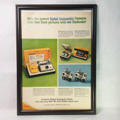 『 コダック　カメラ 』ビンテージ広告　60年代　フレーム付ポスター　当時物