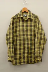 ◆13-29◆LACOSTE メンズシャツ 黄色系 チェック柄 長袖 記載3/ラコステ