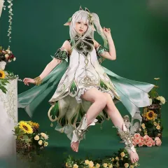 原神　ナヒーダ　草神　コスプレ衣装一式　三分妄想製　セット済みウィッグ込み 三分妄想 原神 コスプレ ナヒーダ 衣装 コスプレ ※ウィッグ 追加
