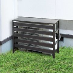 アルミ製 エアコン室外機カバー 選べる2サイズ カラー 幅90cm エアコンカバー 室外機ラック クーラーカバー ガーデンラック おしゃれ 目隠し ベランダ エクステリア 屋外 プランター台 ラック ASC90